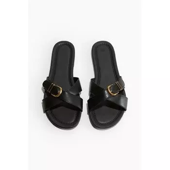 Босоножки с пряжками HM, черные