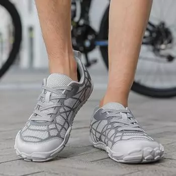 Босоножки унисекс с широким носком Zero Drop Minimalist из искусственной кожи Отлично подходит для походов на открытом воздухе, ходьбы, бега, амфибийной одежды 36 серый