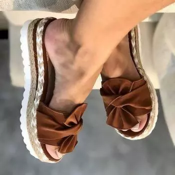 Босоножки Женские Босоножки на Каблуке Босоножки на Платформе Летние Тапочки SandaliasЭлегантная Летняя Обувь 35