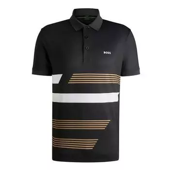 BOSS Paddy Tape Print поло с короткими рукавами M