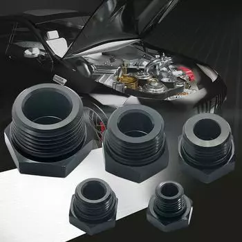 Boss Port Plug Seal Nut Plug Block Off Cap Block Off Plug Fitting Adapter Male Hex Steel Universal 4000PSI Black For Vehicle