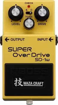 BOSS SUPER OVER DRIVE WAZA CRAFT серия овердрайв SD-1W (J) жёлтый