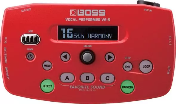 BOSS Вокальный исполнитель Red VE-5-RD