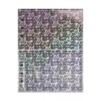 BOSSAM Коллекционная карточка Чехол A5 Can File с 10 сменными вкладышами Collect Book Korea Otakatsu Goods Otakatsu (2 кармана Lame Heart)