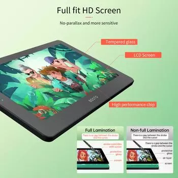 BOSTO BT-12HD Портативный 11,6-дюймовый HD H-IPS ЖК-графический планшет для рисования 1366*768 Поддержка дисплея 8192 BT-12HD Without touchscreen