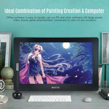 BOSTO Studio 16HD 15,6-дюймовый портативный графический монитор, планшет для рисования, универсальный компьютер 1920*1080 US Plug