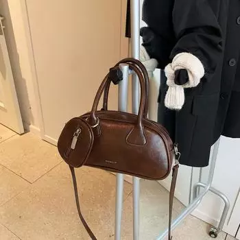 Бостонская сумка, вместительная сумка-мессенджер для девочек, эксклюзивная повседневная сумка для поездок на работу, сумка-подушка для рук