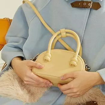 Boston Bags Женская сумка из спилковой кожи в форме ракушки Маленькая сумка через плечо для женщин Mini(Max Length<20cm) чёрный