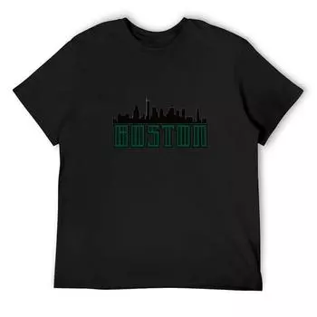 Boston T-Shirt Tops Hippie Clothes T Shirts For Men Cotton S белый