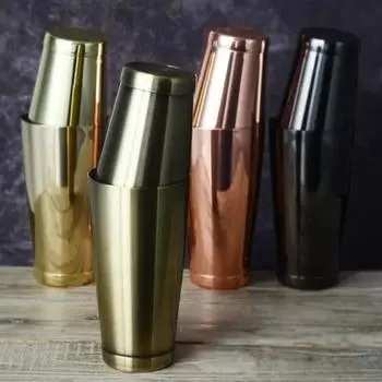 Бостонский шейкер для коктейлей, креативная гравировка, мартини-бар, набор банок для смешивания из нержавеющей стали, инструменты для вечеринки розового золота