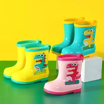 Bota Infantil Cartoon Kid Rain Boots Anti Slip Boy Water Boots Waterproof Rubber Boots for Child Infant Gir Boot Bottes De Pluie 160-insole16cm жёлтый