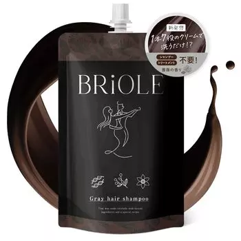 Botanical 7 Hair Cream Shampoo Шампунь с хной для седых волос Цветной шампунь Лечение цвета Лечебный шампунь Botanical Ladies Briole Brown 250 г [1