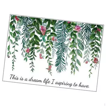 Ботанические настенные наклейки для дома, съемные наклейки для класса и спальни Style B