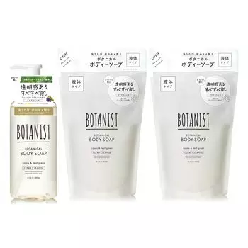 BOTANIST Мыло для тела 1 2 clear cleanse | Набор из 3 предметов, бутылка, сменные блоки,