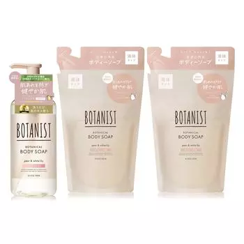 BOTANIST Мыло для тела 1 2 мягкий уход | Набор из 3 предметов, флакон, сменные блоки,
