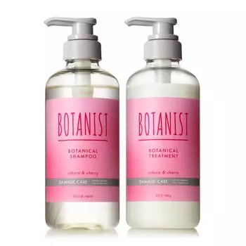 BOTANIST Shampoo and Treatment Set for Damaged Hair with Sakura & Cherry Fragrance