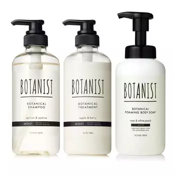 BOTANIST Shampoo Treatment Body Soap Foam 3 Piece Set Moist x Moist