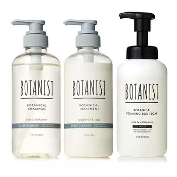 BOTANIST Шампунь-пена для тела, набор из 3 предметов, очищение и увлажнение кожи головы