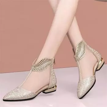 Botas Femininas женские милые золотистые кристаллы высокого качества сетчатые дышащие осенние сапоги женские милые сексуальные туфли для вечеринки и свадьбы A241 35