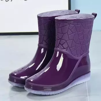 Botas Mujer 2024 Модные женские ботинки Уличная женская обувь для дождя Новая нескользящая износостойкая женская водонепроницаемая обувь 36