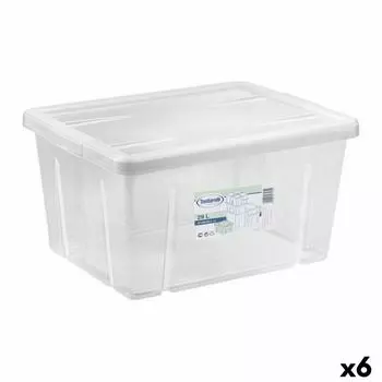 Bote De Rangement Avec Couvercle Tontarelli Linea Box 29 L 47 X 36 X 24,5 Cm (6 Units) TU