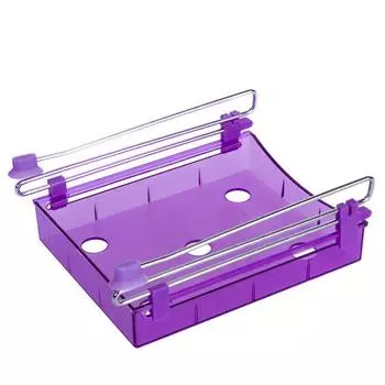 Bote De Set Rangement Plateau Pour Rfrigrateur 15x12x25cm Plastique Inox Violet