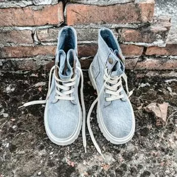 Ботильоны элегантные на среднем каблуке ковбойские джинсовые спортивные женские короткие туфли кроссовки ботильоны для женщин ковбойские по акции горячие готические 35