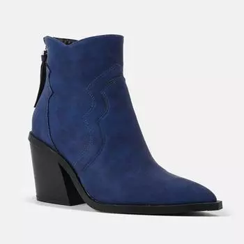 Ботильоны челси женские сексуальные с острым носком на массивном высоком каблуке женские ботинки с застежкой-молнией сзади из высококачественной искусственной замши 36