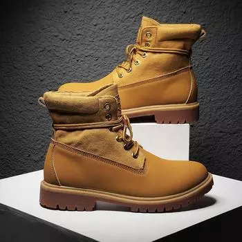 Ботильоны для мужчин Кожаные туфли для мужчин Черные ботинки Stivali Повседневная обувь для мужчин Ботинки на платформе Casuales Zapatillas De Hombre 36