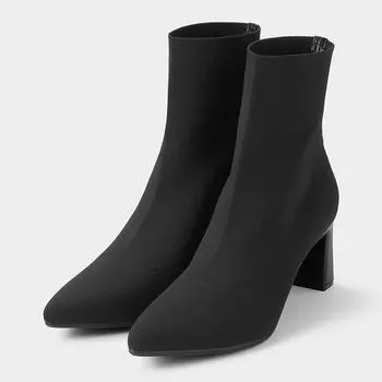 Ботильоны GU by Uniqlo с острым носком 09 BLACK/XS