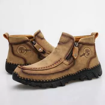 Ботильоны из натуральной кожи для мужчин Повседневные ботинки Настоящие оксфорды Деловые кожаные туфли Ботинки больших размеров 38 чёрный