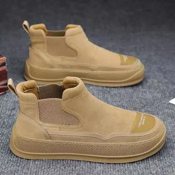 Ботильоны Мягкие и удобные мокасины Повседневные кроссовки Спортивная и досуговая обувь для мужчин Износостойкая нескользящая круглая носовая часть Новые 39 верблюд