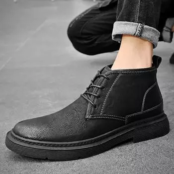 Ботильоны мужские ботинки 2024 осень зима мода повседневные ботинки обувь мужские удобные прочные подошвы мужские ботинки новые классические мужские туфли 38