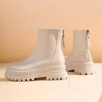 Ботильоны на каблуке, большой размер, теплые, очень высокие каблуки, женские ботильоны с круглым носком, горячая распродажа, качественные, весна 2024, женские короткие туфли из искусственной кожи 35