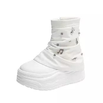 Ботильоны на танкетке женские, осенне-зимние, с боковой молнией на платформе, женские, удобные, короткие, современные, женские ботинки 35