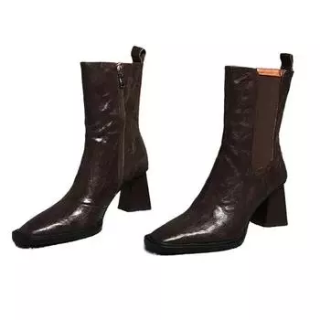 Ботильоны на высоком каблуке для женщин Обувь с острым носком Трендовая обувь Модные ботинки Челси Дешевая обувь Распродажа 35