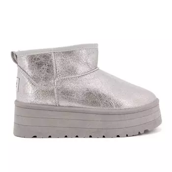 Ботильоны женские BURTON OF LONDON Edwige Shiny с меховой подкладкой 39 чёрный