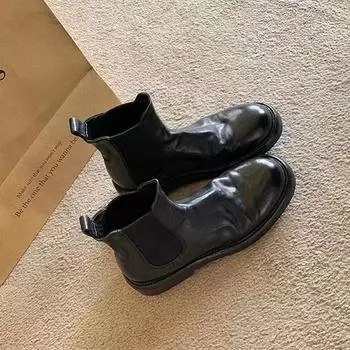 Ботильоны женские на низком каблуке повседневные осенние ботинки туфли на завязках с круглым носком женские модные эластичные ботильоны челси на платформе 35