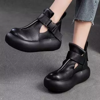 Ботильоны женские на платформе из искусственной кожи, кроссовки на плоской подошве, повседневные, зимние, новые, 2024 года, трендовые туфли-оксфорды женские, ботинки челси, спортивные, Zapatos 35 кофейный