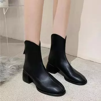 Ботильоны женские туфли на платформе женские зимние туфли на молнии низкие сабо осенние рок высокие каблуки женские 35