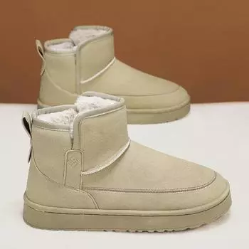 Ботильоны зимние мужские кроссовки спортивные и зимние ботинки для мужчин для активного отдыха износостойкая обувь для мужчин мокасины нескользящие 38-39 чёрный