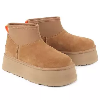 Ботинки Ботинки CLASSIC MINI DIPPER Classic Mini Dipper Suede Thick Sole Оригинальный продукт 1168170 Японский размер обуви [UGG] Женские (КАШТАН, Размеры,