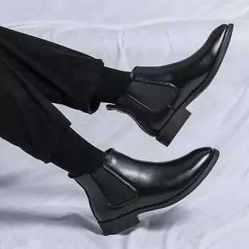 Ботинки челси мужские модные кожаные мужские туфли для отдыха на природе без застежек деловые деловые модели модные мужские ботильоны 7