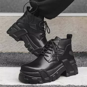 Ботинки челси мужские ретро британский стиль однопедальные туфли короткие ботинки мужские ботинки Martin 1203-J 38 чёрный