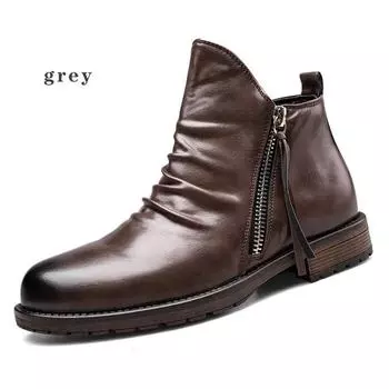 Ботинки Челси мужские уличные высокие брендовые удобные модные кожаные мужские ботинки дизайнерские итальянские деловые ботильоны 46