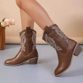 Ботинки «Челси» на среднем каблуке, женские прогулочные туфли на массивном каблуке с острым носком, новые зимние модные мотоциклетные ботинки, новые туфли-лодочки в готическом стиле, ботильоны 36 верблюд