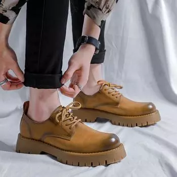 Ботинки Челси с заостренным носком на высокой платформе, ботинки Wizard, мужские и женские, одинаковые ботинки Martin 66627-M 38 жёлтый