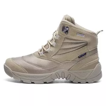 Ботинки Combat Ankle для мужчин, легкие повседневные кожаные туфли для активного отдыха, 2024, роскошная мужская обувь, мужские водонепроницаемые зимние ботинки, высокие кроссовки 40 чёрный