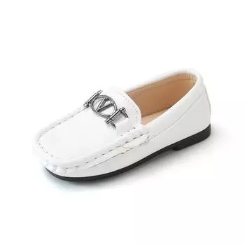 Ботинки для мальчиков Bean, весенние, новые детские туфли в британском стиле, кожаные туфли с мягкой подошвой, для студентов, детская повседневная обувь 21 белый