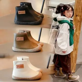 Ботинки для малышей Martin, кожаные ботинки Anti Kick, обувь для девочек, короткие ботинки, ботинки с мягкой подошвой для мальчиков 23 коричневый